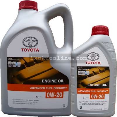 TOYOTA MOTOR OIL 0W-20 SYNTHETIC 1 LITRE